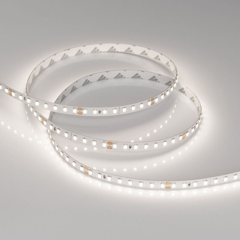 Светодиодная лента RT-A128-8mm 24V Day5000 (10 W/m, IP20, 5m) (Arlight, высок.эфф.150 лм/Вт) 038756(1)