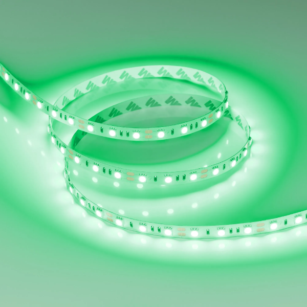 Светодиодная лента RT-B60-10mm 12V Green (14.4 W/m, IP20, 5060, 5m) (Arlight, 14.4 Вт/м, IP20) 012337(2)