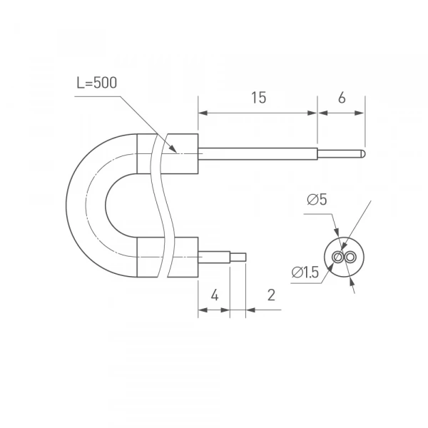 Провод питания ARL-MOONLIGHT-20AWG-2W-D4.5-CU-500 White (Arlight, Закрытый) 025548