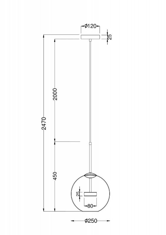 Подвесной светильник Maytoni MOD055PL-L12G3K
