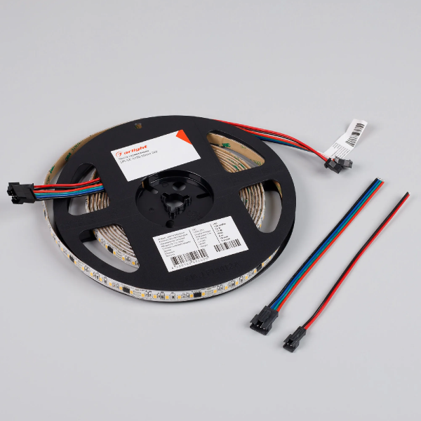 Светодиодная лента герметичная SPI-SE-A120-10mm 24V Warm3000-PX6-BPT (11 W/m, IP65, 2835, 5m) (Arlight, бегущий огонь) 049441