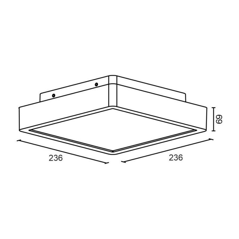 Накладной светодиодный светильник Ledron PATIO SQ