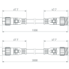 Коннектор питания ARL-LINE-3pin-3000-CON-MF (230V) (Arlight, IP66 Пластик, 3 года) 038888