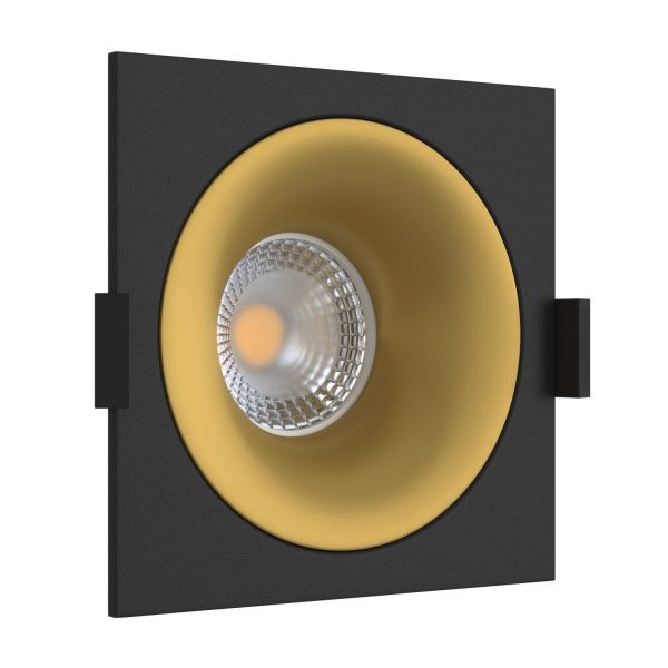 Встраиваемый светильник под сменную лампу Ledron MJ1003 SQ Black-Gold