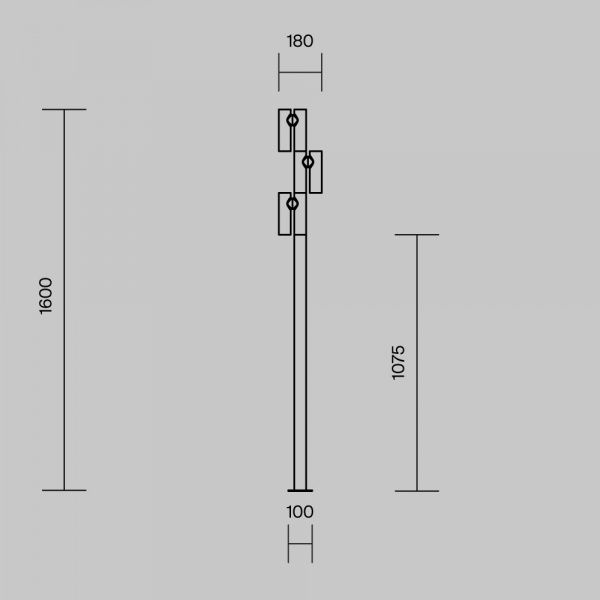 Садово-парковый светильник Outdoor O494FL-L30B3K