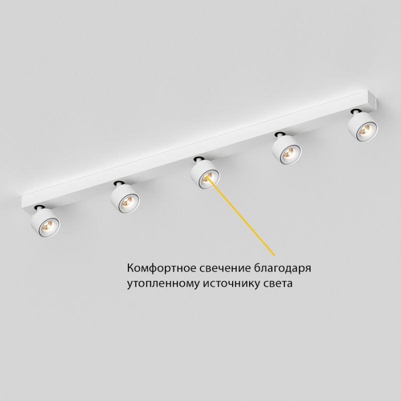 Накладной поворотный светодиодный светильник Ledron SAGITONY E5 S75 Dim White 3000K