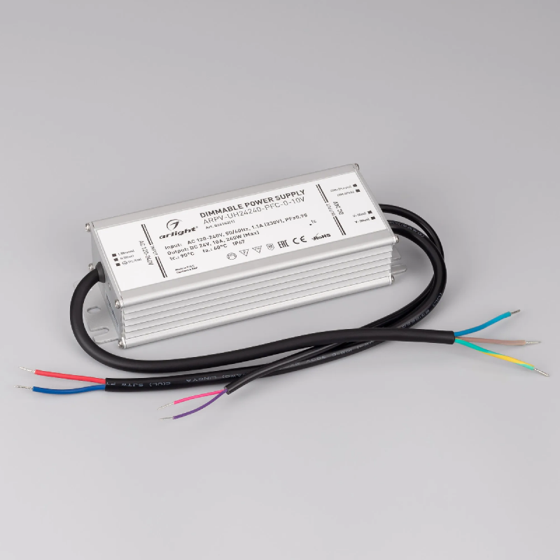 Блок питания ARPV-UH24240-PFC-0-10V (24V, 10.0A, 240W) (Arlight, IP67 Металл, 7 лет) 024143(1)