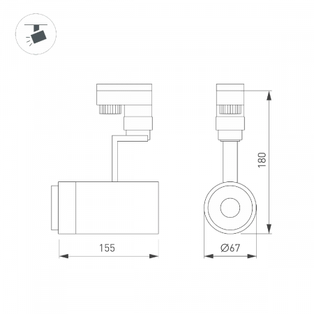 Светильник LGD-ZEUS-TRUECOLOR-4TR-R67-10W Warm3000 CRI98 (WH, 20-60 deg, 230V) (Arlight, IP20 Металл, 5 лет) 031419