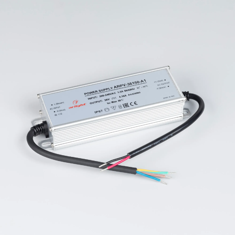 Блок питания ARPV-36150-A1 (36V, 4.16A, 150W) (Arlight, IP67 Металл, 3 года) 035965