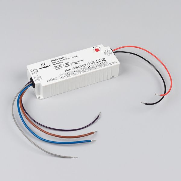 Блок питания ARJ-SP-40-PFC-DALI2-INS (40W, 9-47V, 0.85-1.2A) (Arlight, IP20 Пластик, 5 лет) 031613(1)