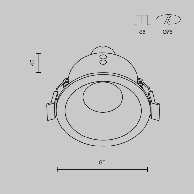 Встраиваемый светильник Technical DL032-2-01B-1(N)