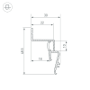 Профиль STRETCH-SHADOW-2000 BLACK (A2-CONTOUR-PRO) (Arlight, Алюминий) 039510