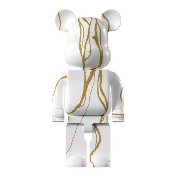 Статуэтка BEARBRICK белый с золотым