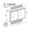 Встраиваемый светильник под сменную лампу Ledron Rise SQ H KIT2 Gold