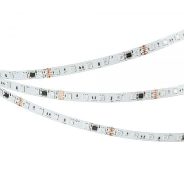 Светодиодная лента DMX-B60-10mm 24V RGB-PX6 (14 W/m, IP20, 5m) (Arlight, -) 039183(1)