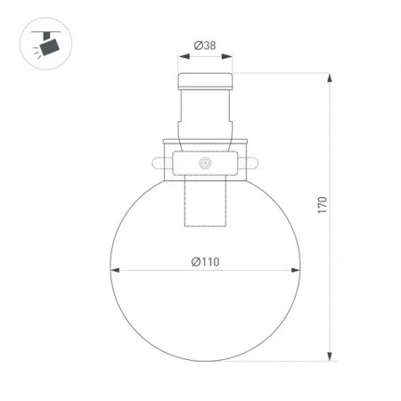 Светильник ART-APRIORI-ZORB-С-R110-5W Day4000 (OG, 85 deg, 48V) (Arlight, IP20 Металл, 3 года) 053990