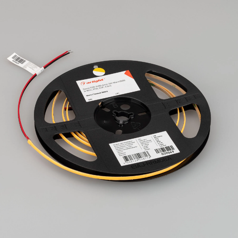 Светодиодная лента COB-X480-4mm 24V Warm3000 (4 W/m, IP20, CSP, 5m) (Arlight, -) 042032
