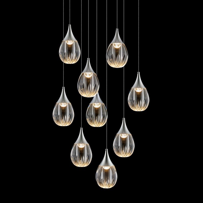 Подвесной светильник MD24001004-9A chrome/clear