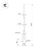 Опора фланцевая OXOR-OT3-DE-D160-L3000 (BK) (Arlight, Сталь) 051328