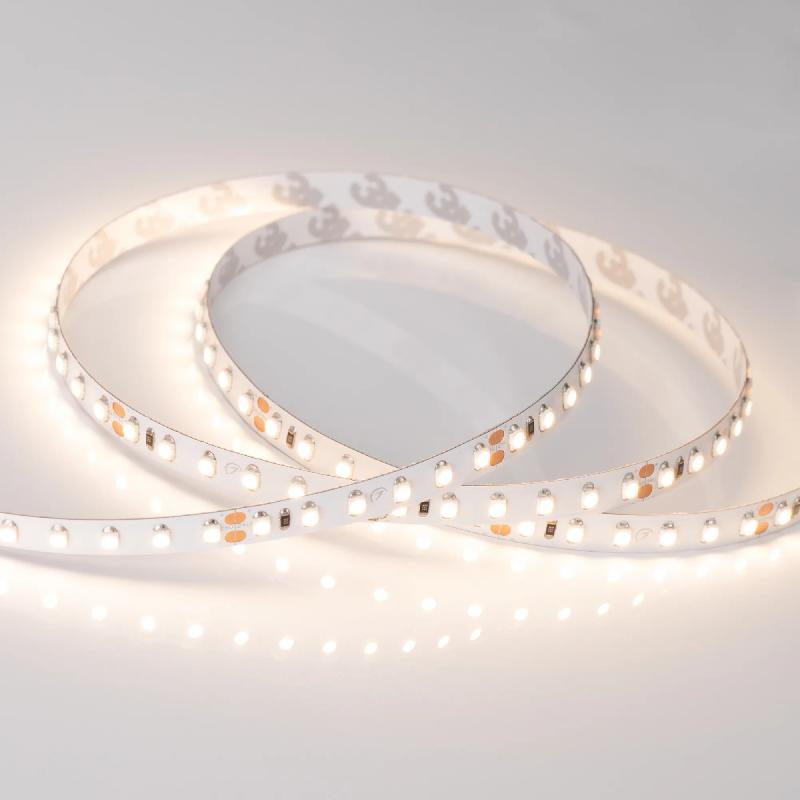 Светодиодная лента RT 2-5000 24V Warm2700 2x (3528, 600 LED, CRI98) (Arlight, 9.6 Вт/м, IP20) 021417(B)