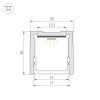 Профиль SL-SLIM20-H20-3000 WHITE (BY) (Arlight, Алюминий) 064825