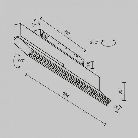 Трековый светильник Technical TR242-2-12W3K-B