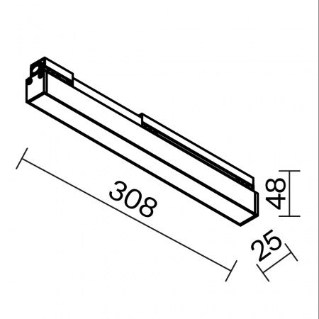 Уличный трековый светильник Outdoor O-TR02-1-S-12WB3K