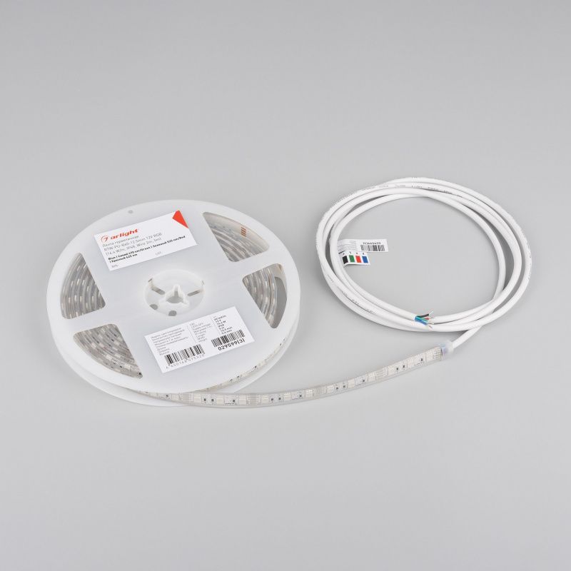 Светодиодная лента герметичная RTW-PU-B60-12.5mm 12V RGB (14.4 W/m, IP68, Wire 2m, 5m) (Arlight, -) 029599(3)