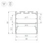 Профиль LINE-M-5050-2000 WHITE (Arlight, Алюминий) 062210