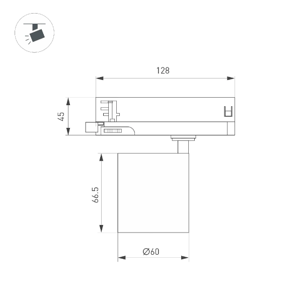 Светильник LGD-DYKE-4TR-R60-8W Day4000 (BK, 50 deg, 230V) (Arlight, IP20 Металл, 5 лет) 052275