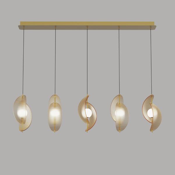 Подвесной светильник MD24030035-5B brass/amber