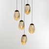 Подвесной светильник MD25090022-5A matt black/champagne