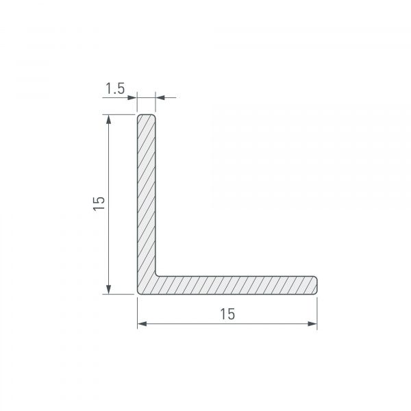 Уголок ARH-W15x15x1,5-3000 BLACK (Arlight, Алюминий) 063521
