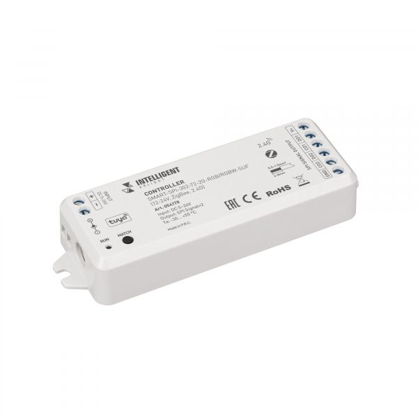 INTELLIGENT ARLIGHT Контроллер SMART-SPI-302-72-2G-RGB/RGBW-SUF (12-24V, ZigBee, 2.4G) (IARL, IP20 Пластик, 5 лет) 054178