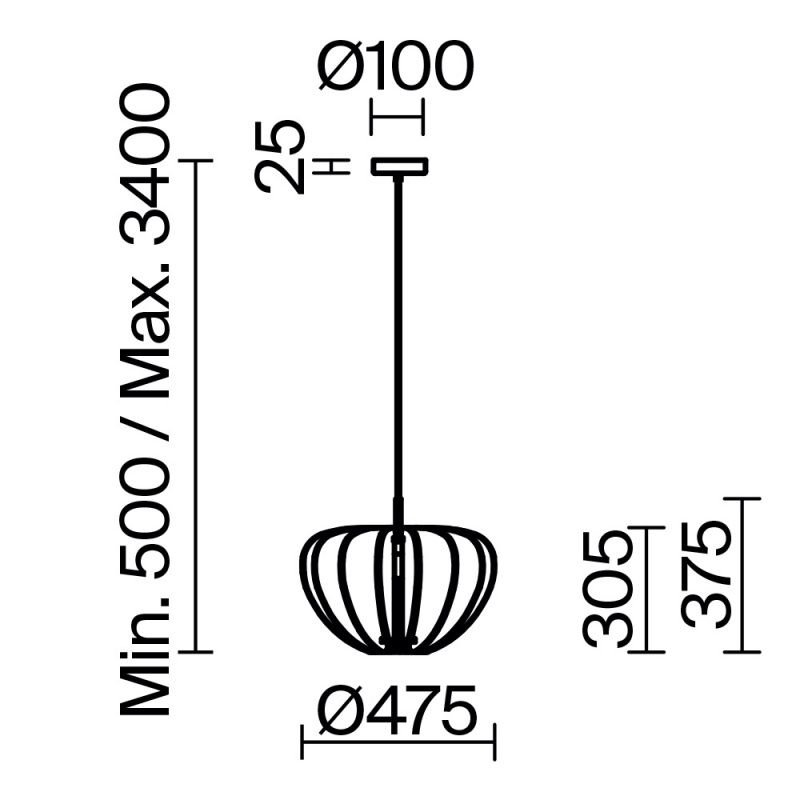 Подвесной светильник Maytoni MOD398PL-01BR