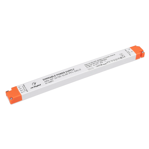 Блок питания ARV-SP-24100-SLIM-PFC-DALI2 (24V, 4.16A, 100W) (Arlight, IP20 Пластик, 5 лет) 048672