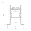 Профиль SL-COMFORT-3542-F-2000 ANOD BLACK (Arlight, Алюминий) 031765
