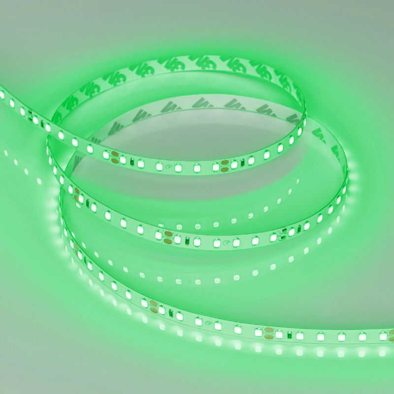 Светодиодная лента RT-A120-8mm 24V Green(9.6 W/m, IP20, 2835, 5m) (Arlight, Открытый) 008782(2)