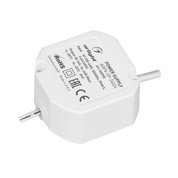Блок питания ARPV-SP-24024 (24V, 1A, 24W) (Arlight, IP67 Пластик, 5 лет) 040950