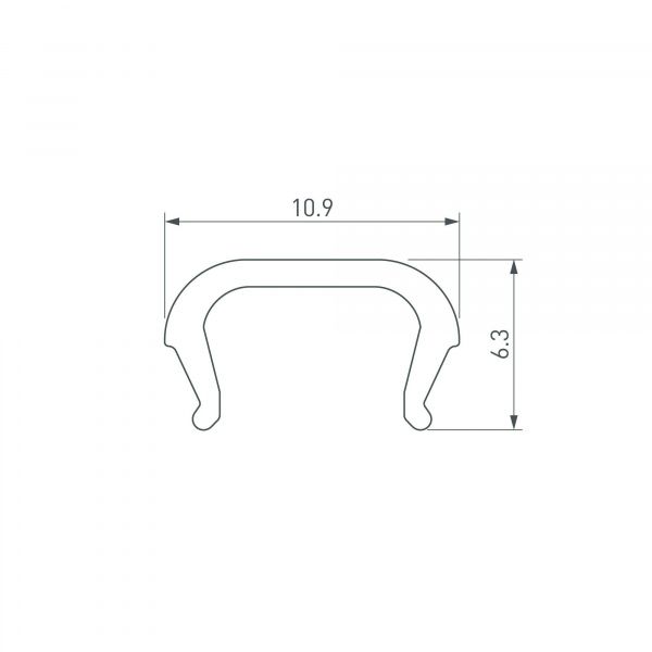 Экран LINE-D-1111-2000 OPAL (Arlight, Пластик) 061086