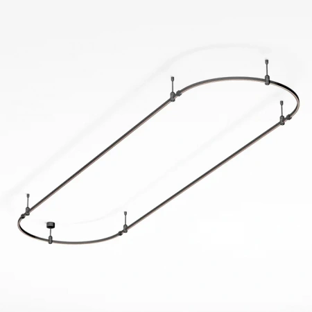 Основание ART-APRIORI-OVAL-ROD-200-3000x1000 (BK) (Arlight, IP20 Металл, 3 года) 048507