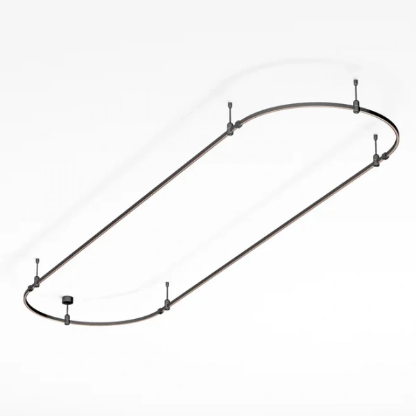 Основание ART-APRIORI-OVAL-ROD-200-3000x1000 (BK) (Arlight, IP20 Металл, 3 года) 048507