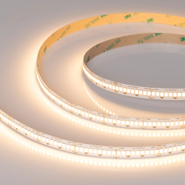 Светодиодная лента ULTRA-A288-10mm 24V Warm2700 (17 W/m, IP20, 5m) (Arlight, высок.эфф.200 лм/Вт) 054932