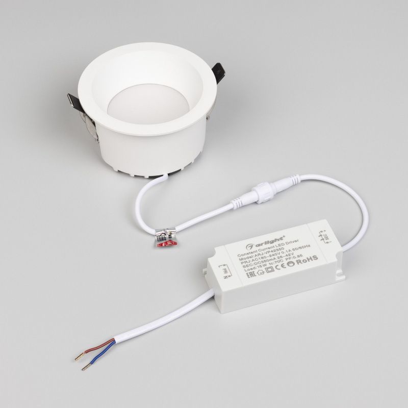 Светильник MS-DROP-BUILT-R105-14W Day4000 (WH, 85 deg, 230V) (Arlight, IP54 Металл, 5 лет) 040340