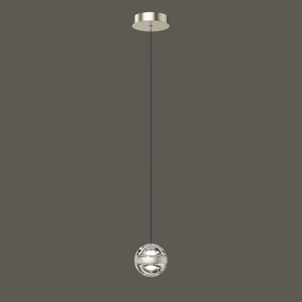 Подвесной светильник MD23030088-1A nickel/clear