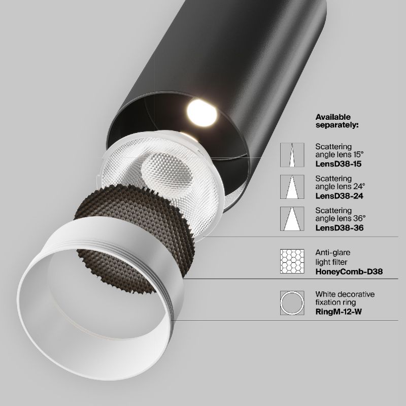 Трековый светильник Technical TR021-1-12B4K-W-D-B