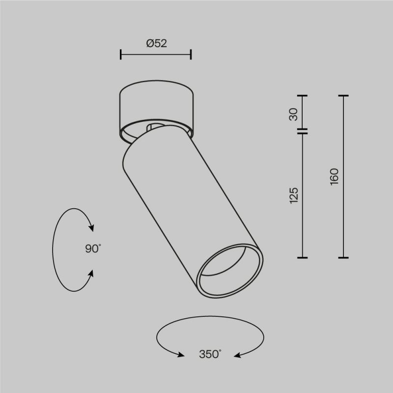 Потолочный светильник Technical C055CL-L12W4K-SS-B