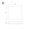 Светильник настенный SP-FLAT-S135x90-2x3W Day4000-MIX (Белый, 75 deg, 230V) (Arlight, IP65 Металл, 3 года) 063609