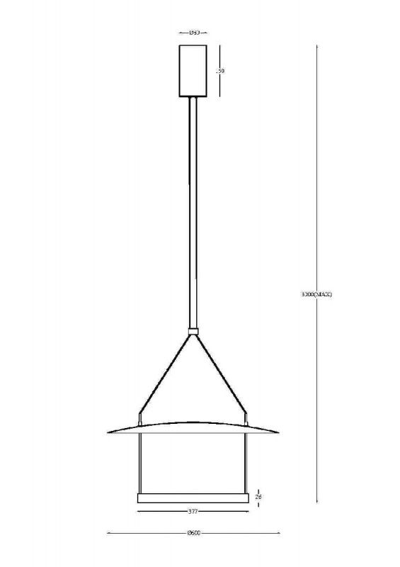 Подвесной светильник Maytoni MOD280PL-L30B3K