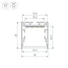 Профиль SL-LINE-3535-3000 BLACK с рефлектором (Arlight, Алюминий) 064463